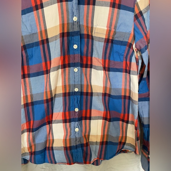 J.CREW perfect fit button down flannel small - Picture 3 of 5